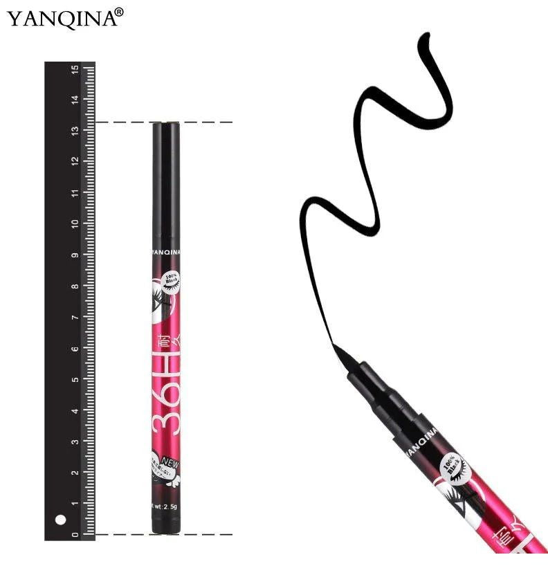 YANQINA Eyeliner Black Waterproof Eyeliner Pencil Professional Long Lasting Cosmetics Eye liner