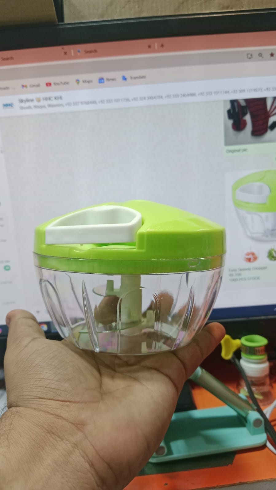 Multi-Function Food Processor - Chopper, Cutter, Grinder, Shredder, Mincer, Mini Garlic Slicer & Slicer for Kitchen (Random Color)