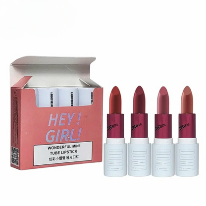 Hey Girl 4 Mini Lipsticks – Best Daily Shade Combo 💄