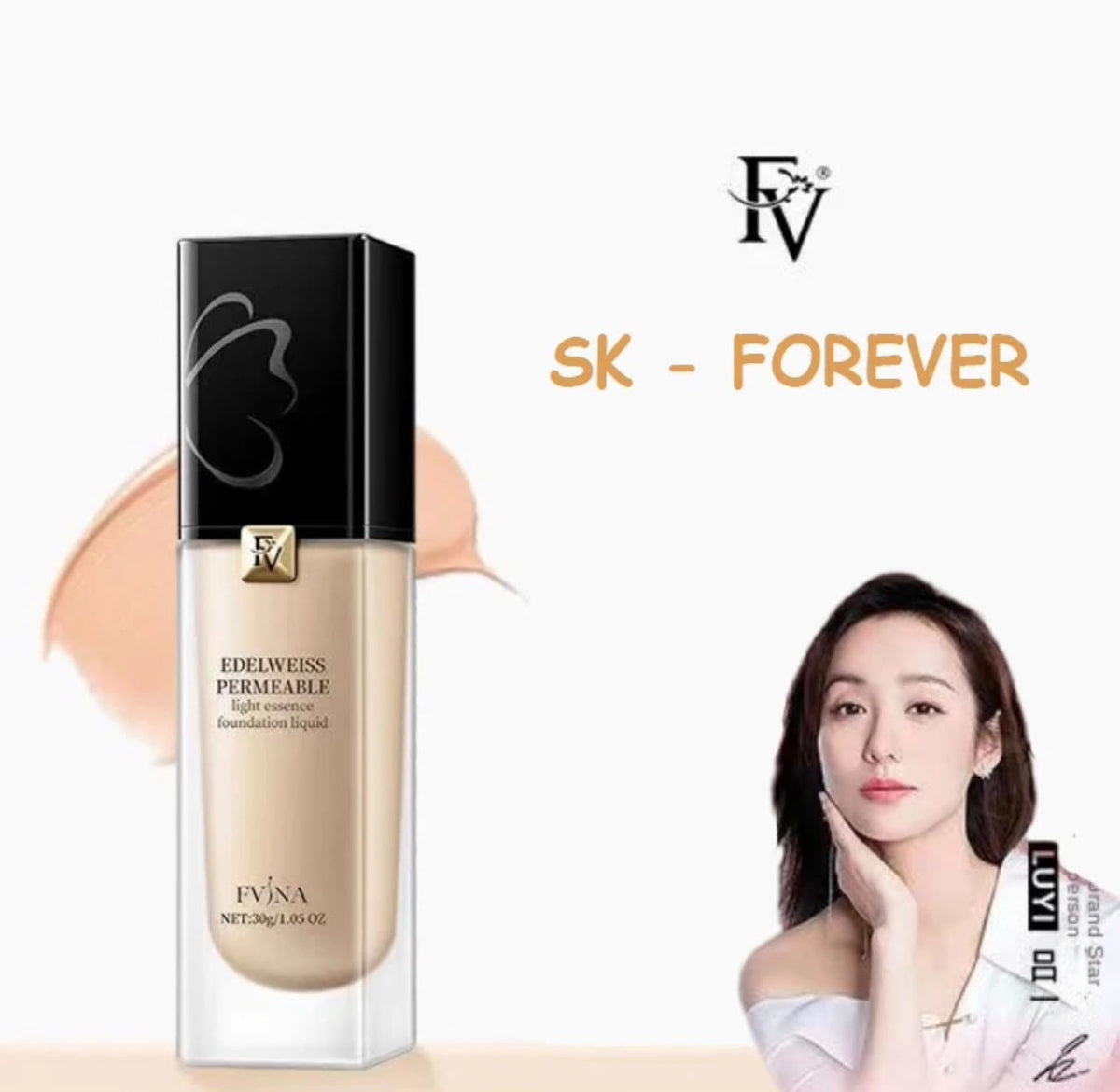 1 PCs FV Edelweiss Permeable Light Essence Foundation Liquid