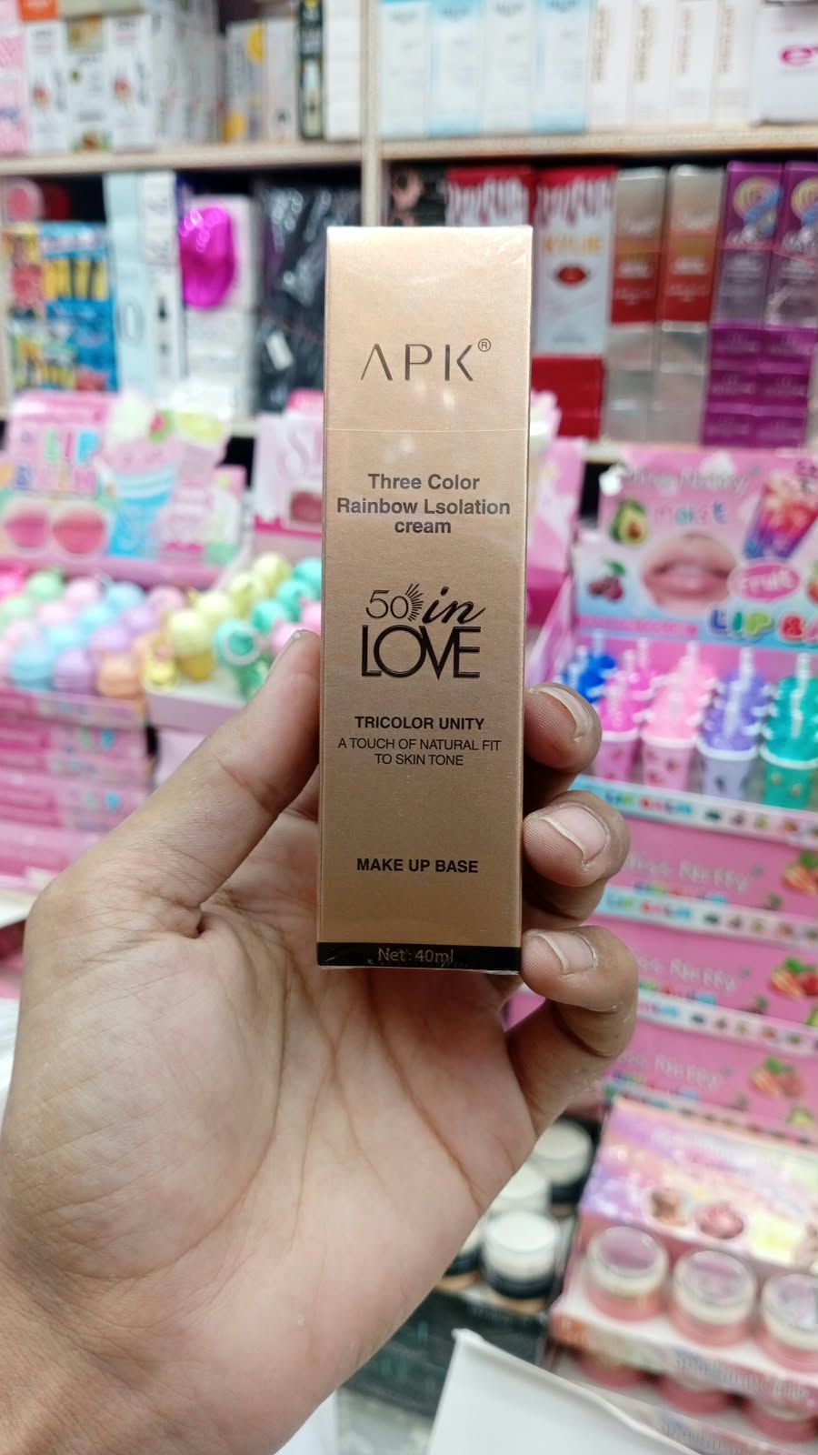 APK Three Color Rainbow Isolation Cream Makeup Base 40ml