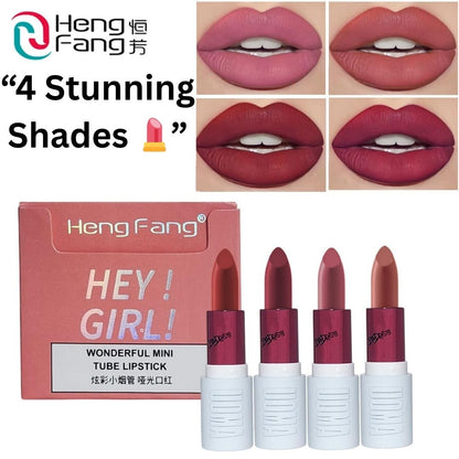 Hey Girl 4 Mini Lipsticks – Best Daily Shade Combo 💄