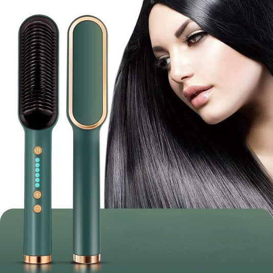 Hair Straightener Ceramic Heated Hair Brush